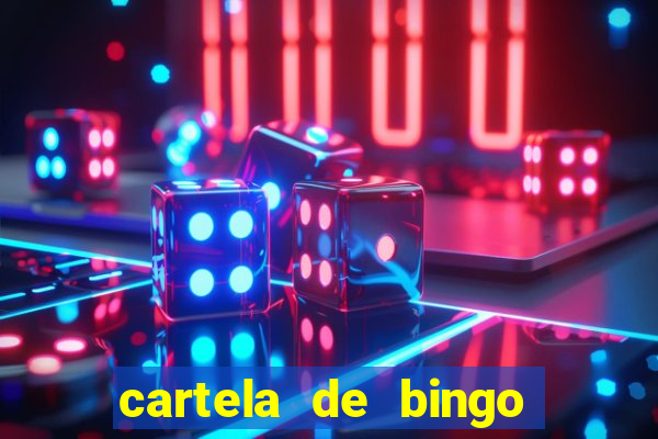 cartela de bingo cha de bebe